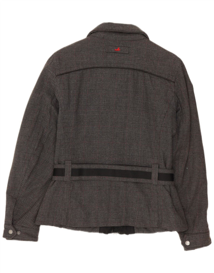 Museum Veste Bomber Femme UK 14 Coton Pied-de-Poule Gris Moyen