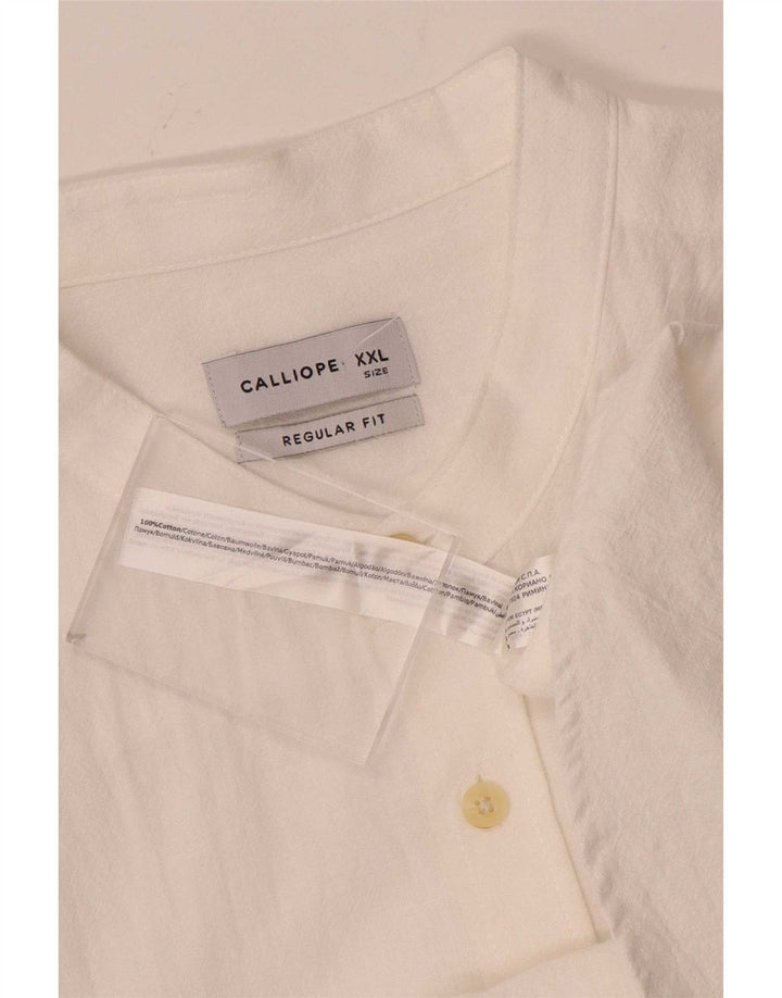 Calliope Chemise coupe régulière pour homme 2XL en coton blanc
