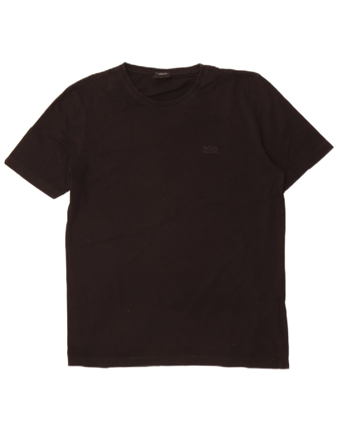 Hugo Boss Hommes T-Shirt Top Large Noir Coton