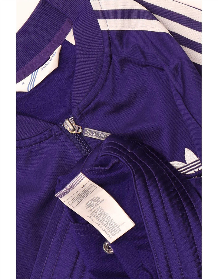 Adidas Veste de survêtement courte pour femme IT 44 Violet moyen Polyester
