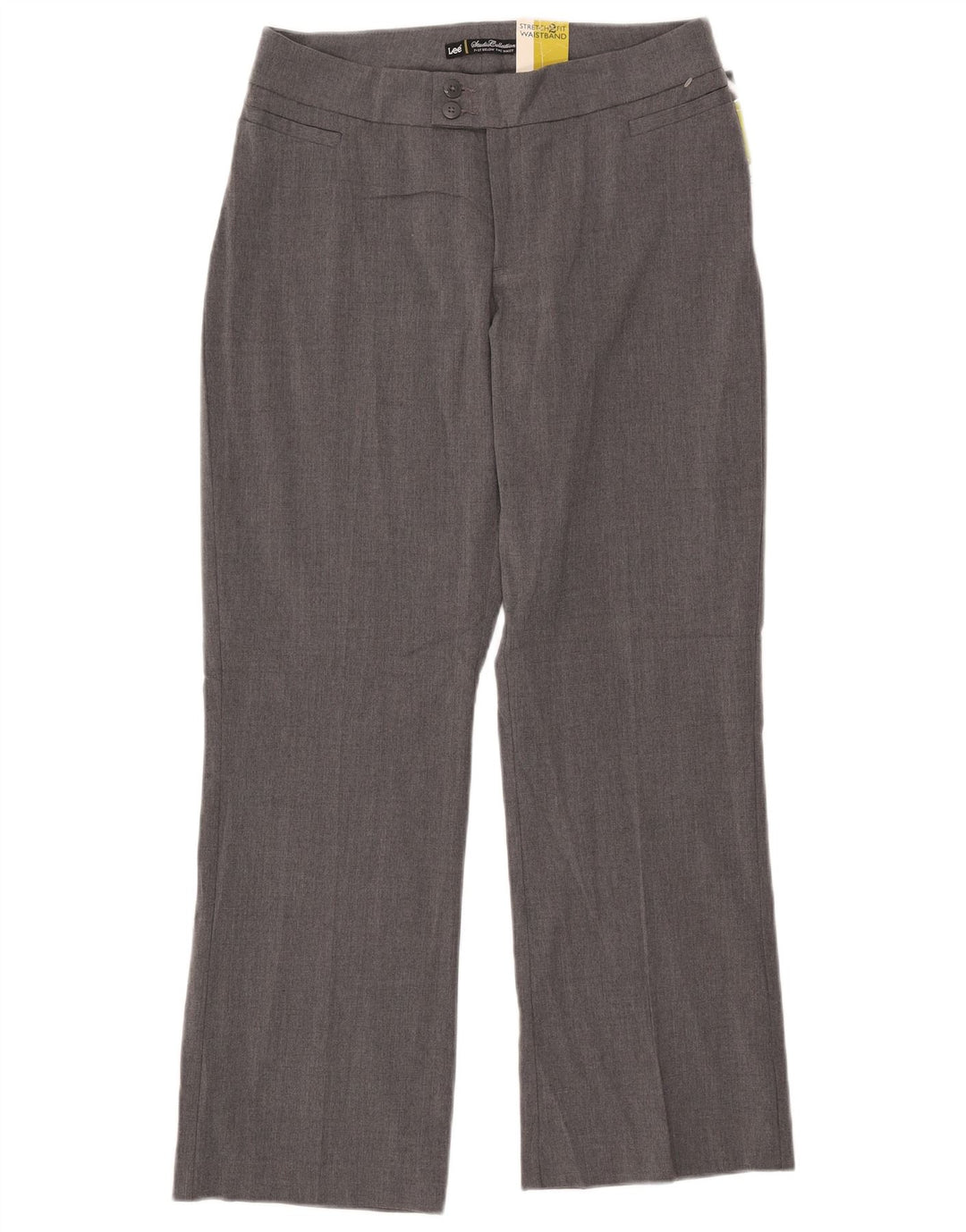 LEE Pantalon droit décontracté pour femme US 10 Large W31 L28 Gris Polyester