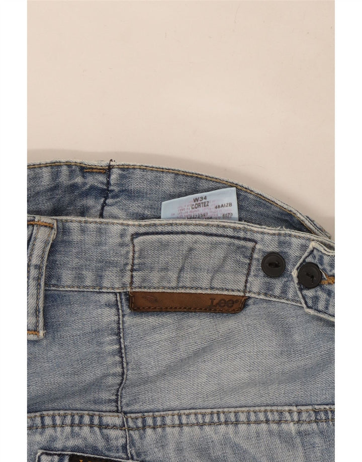 Lee Short en jean pour homme W34 Large Bleu Coton