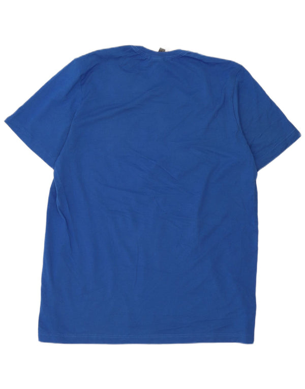 Adidas T-shirt graphique pour homme en coton bleu grand