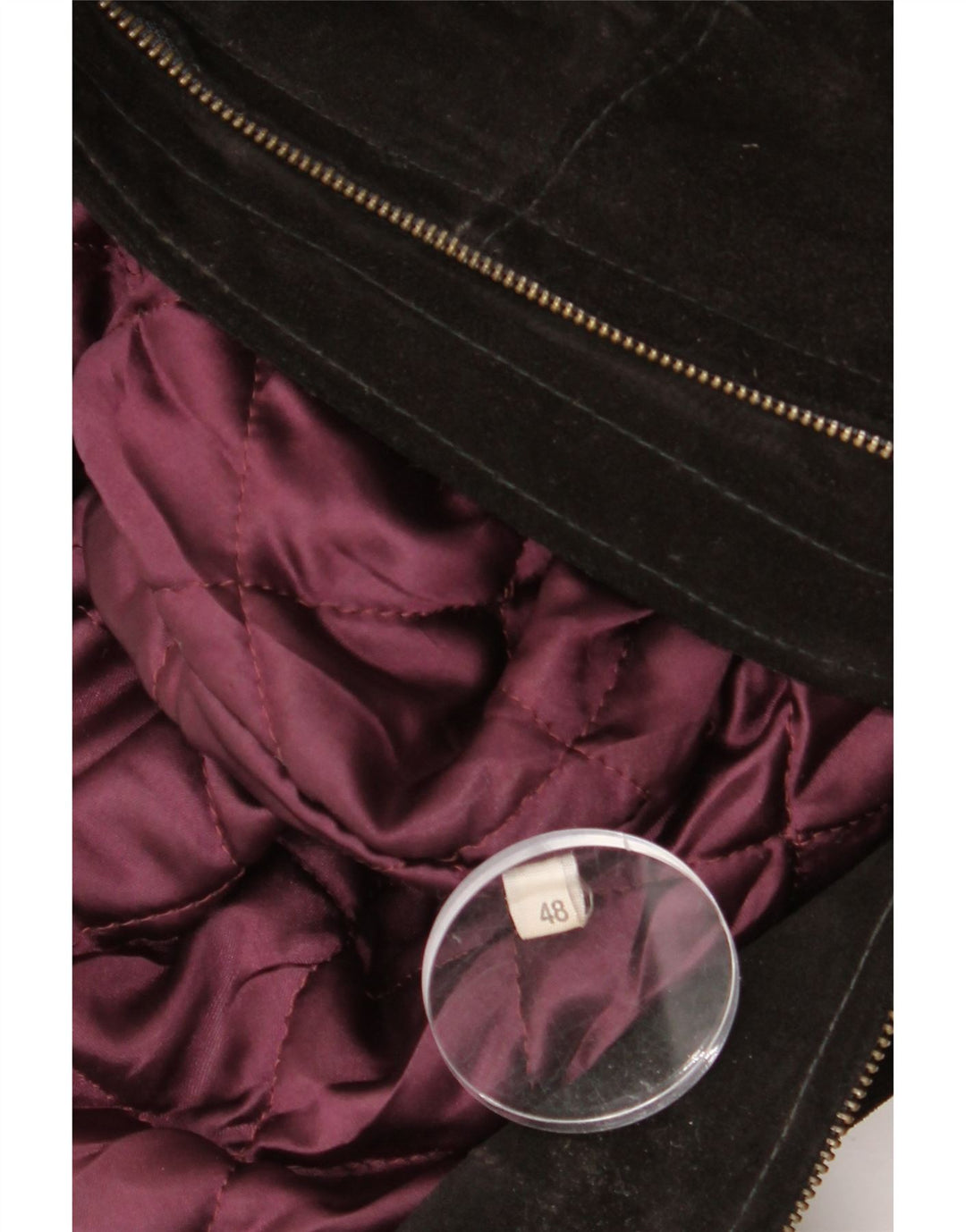 Veste Bomber En Daim Vintage Homme IT 48 Marron Moyen