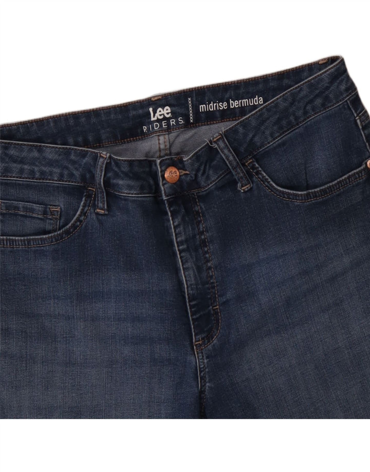 LEE Bermuda en jean taille moyenne Riders pour femme W32 Bleu moyen