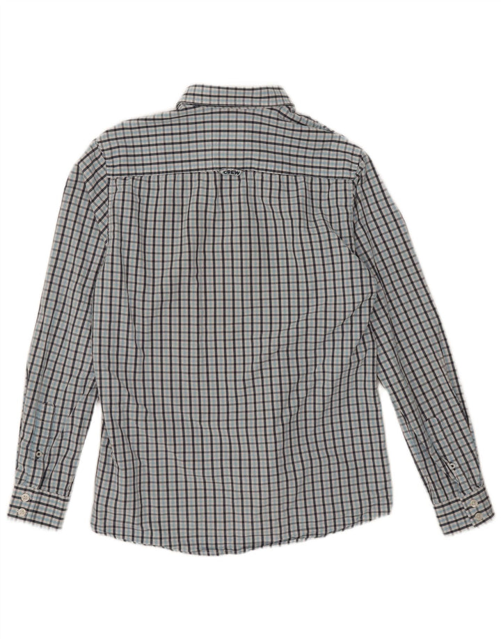 Crew Clothing Chemise Slim Fit Homme Bleu Moyen à Carreaux en Coton