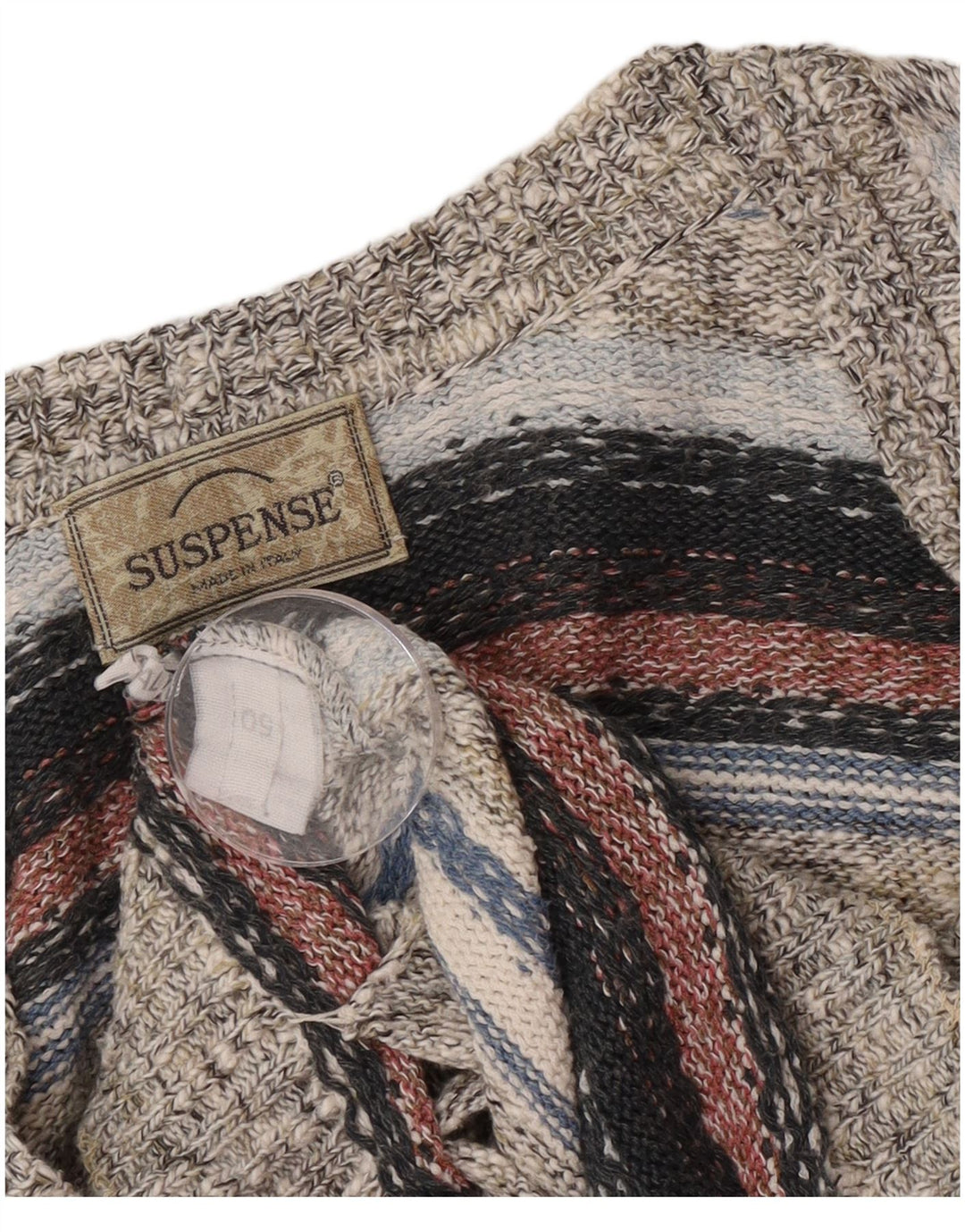 Suspence Pull Cardigan Homme IT 50 Medium Multicolore Rayé