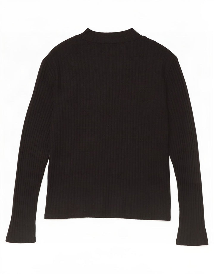 Zara Haut à manches longues pour femme UK 14 Large Noir