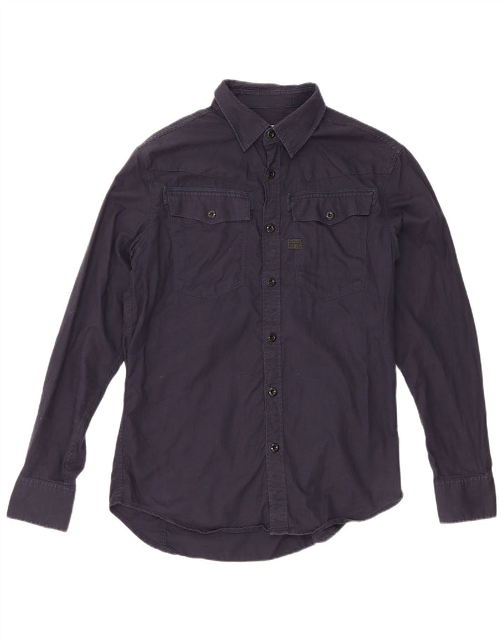 G-Star Chemise Homme Bleu Marine Moyen Coton