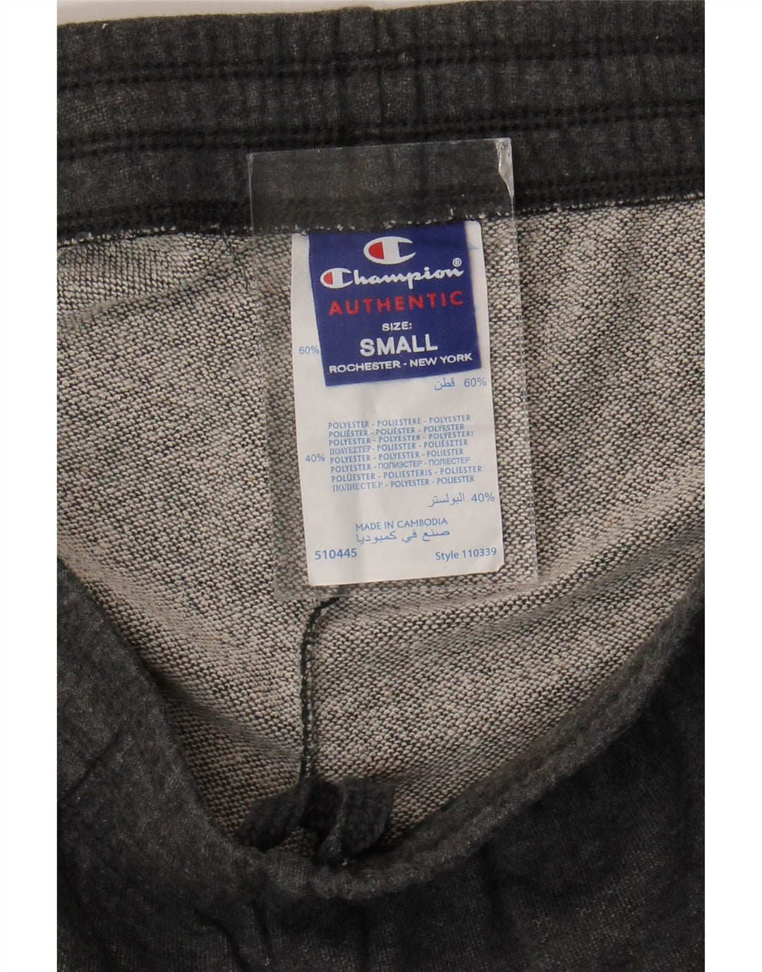 Champion Pantalon de Survêtement Homme Joggers Petit Gris Coton
