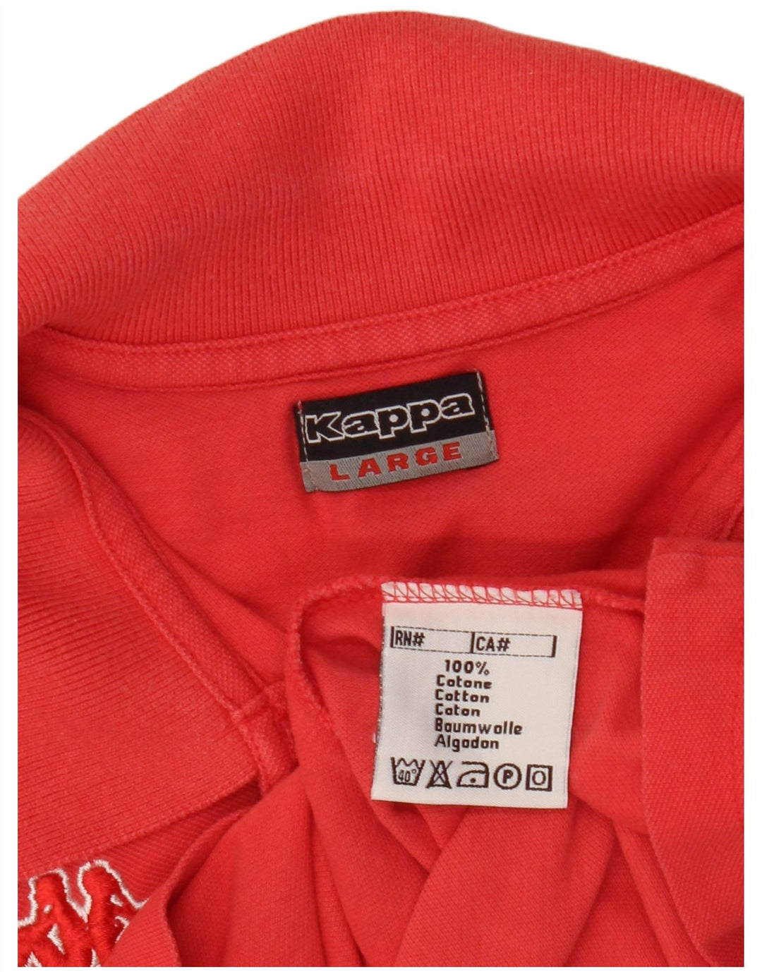 Kappa Polo Femme UK 16 Large Rouge Coton