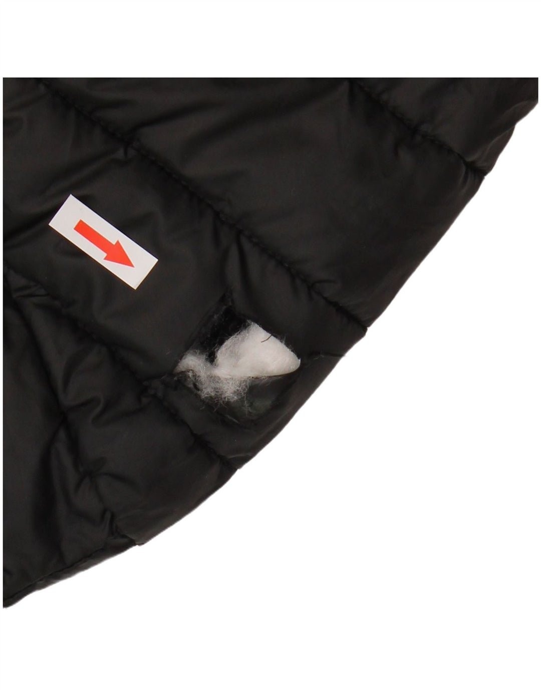 ELLESSE Veste matelassée à capuche pour homme UK 40 Large Noir Polyester