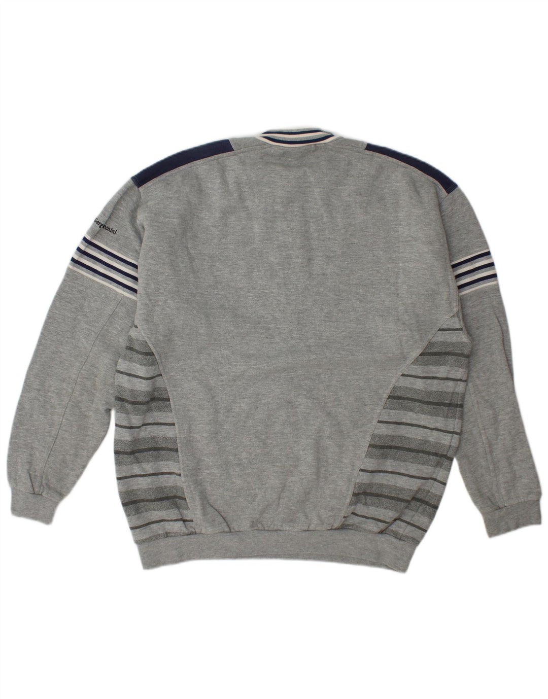 Sergio Tacchini Sweat-shirt à col zippé pour homme XL Gris Colorblock