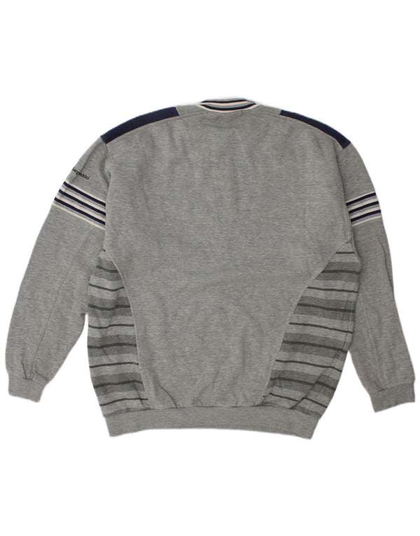 Sergio Tacchini Sweat-shirt à col zippé pour homme XL Gris Colorblock
