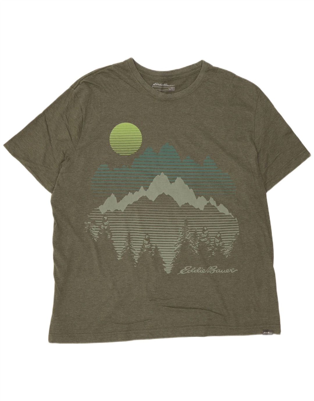 Eddie Bauer T-Shirt graphique homme haut 2XL coton kaki
