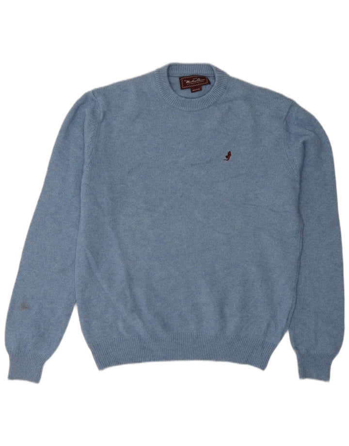 Marlboro Classics Pull col rond homme en laine bleu moyen