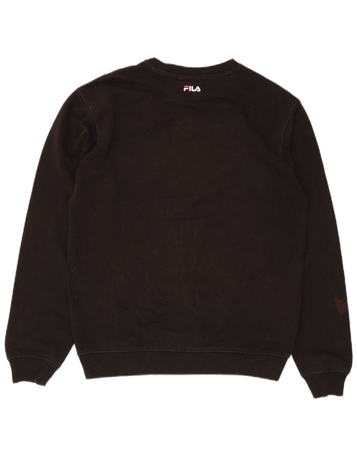 Fila Sweat-shirt graphique pour hommes, petit coton noir