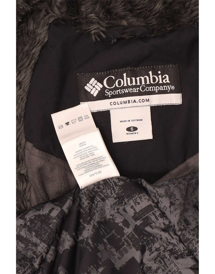Columbia Veste matelassée à capuche pour femme UK 10 Small Noir Nylon