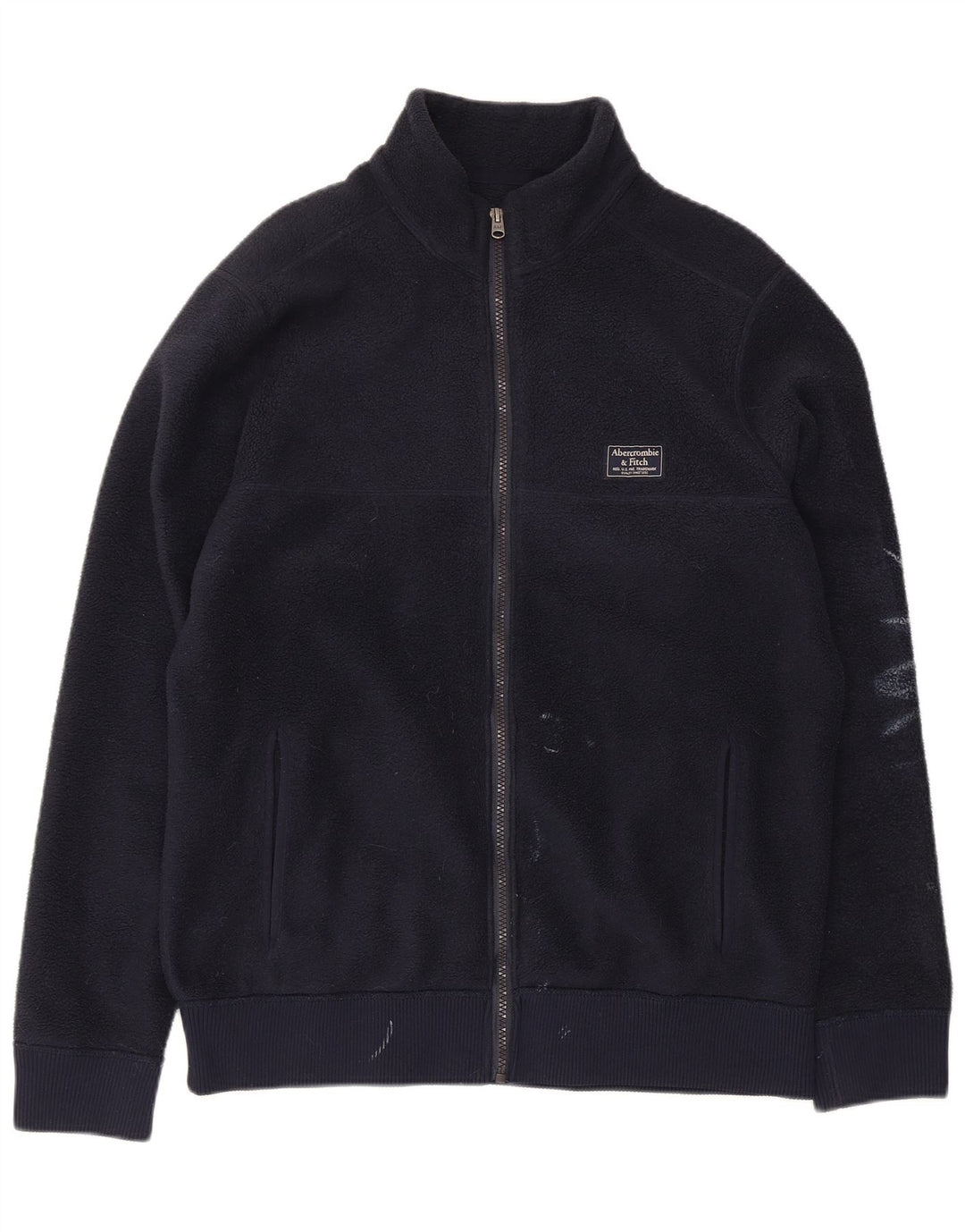 Abercrombie & Fitch Veste polaire pour homme UK 38 Bleu marine moyen Polyester