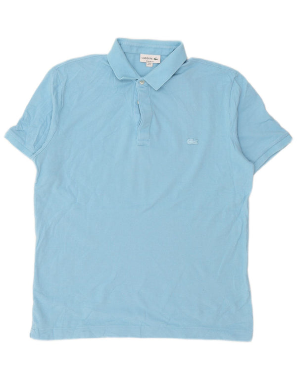 Lacoste Polo coupe classique pour homme Taille 6 XL Bleu Coton