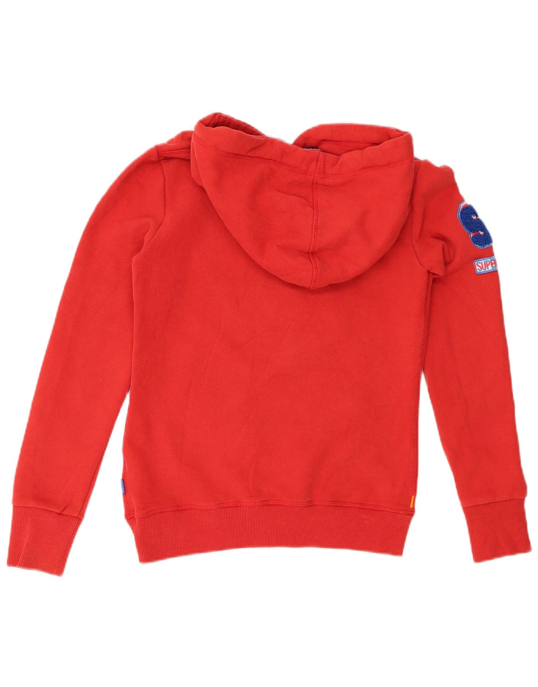 SUPERDRY Pull à capuche graphique pour femme UK 6 XS Rouge Coton