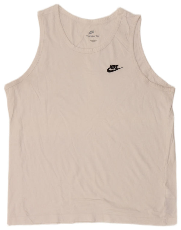 Nike Hommes Débardeur Grand Blanc Coton