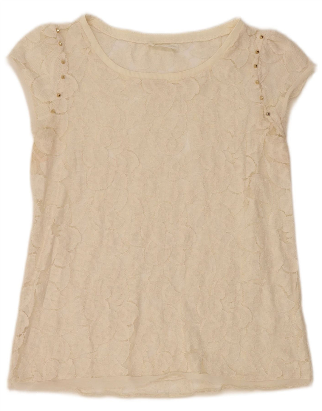 Zara Chemisier en dentelle pour femme UK 12 Medium Off White Floral