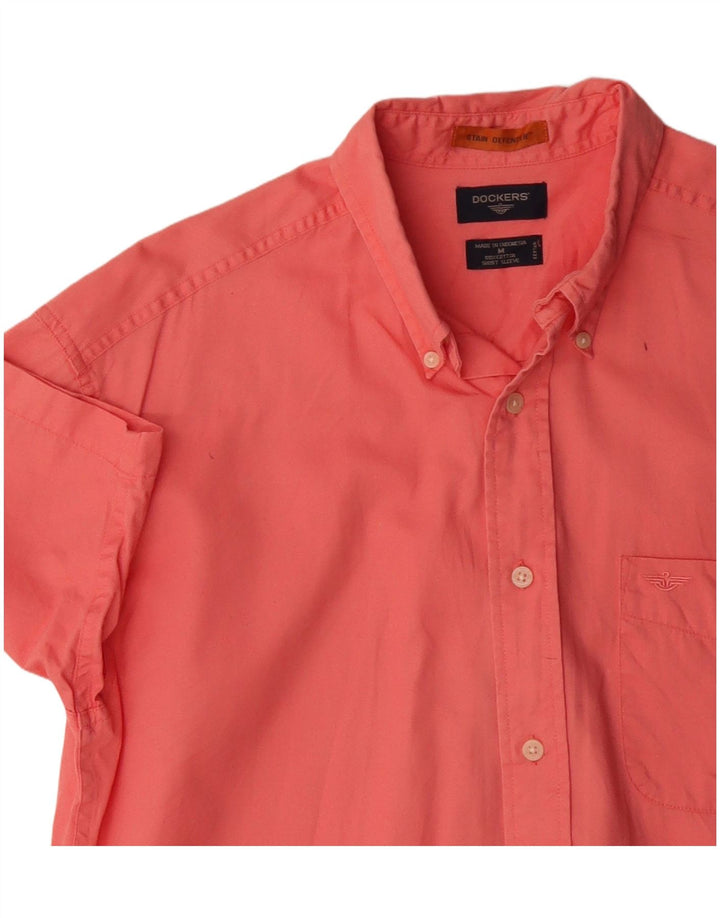 Dockers Chemise à Manches Courtes Homme Rose Moyen Coton