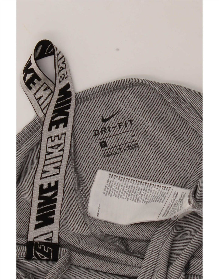 Nike Womens Dri Fit Graphic Débardeur UK 8 Petit Gris Colorblock Polyester