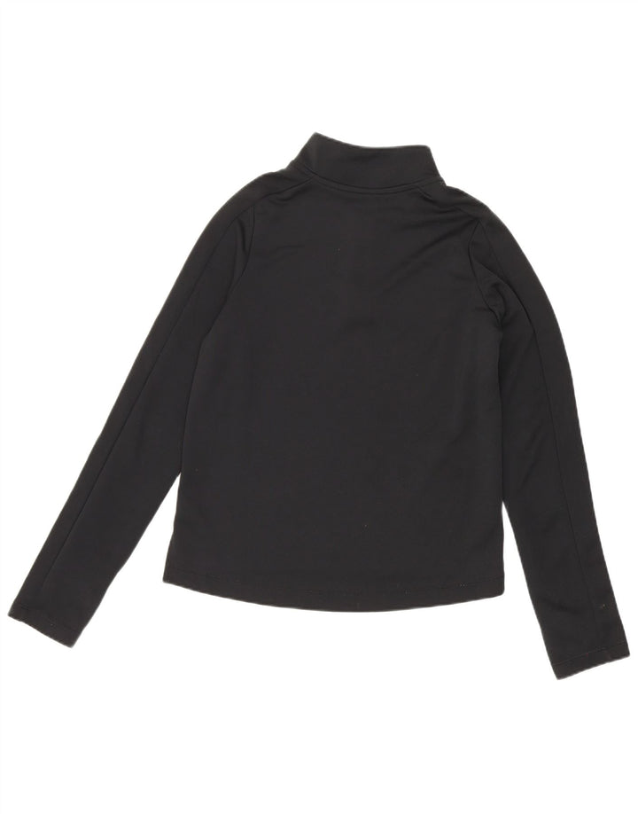 Haut de survêtement Nike Dri Fit à col zippé pour fille 10-11 ans Noir moyen