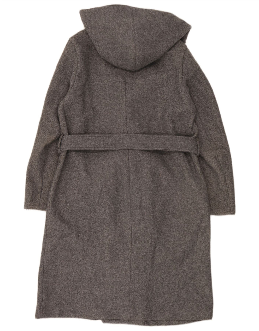 Zara Manteau surdimensionné à capuche pour femme UK 6 XS Gris Polyester