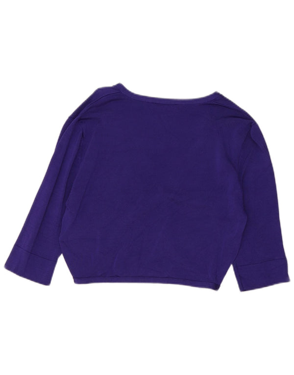 Phase Eight Boléro à manches courtes pour femme UK 12 Medium Violet Viscose