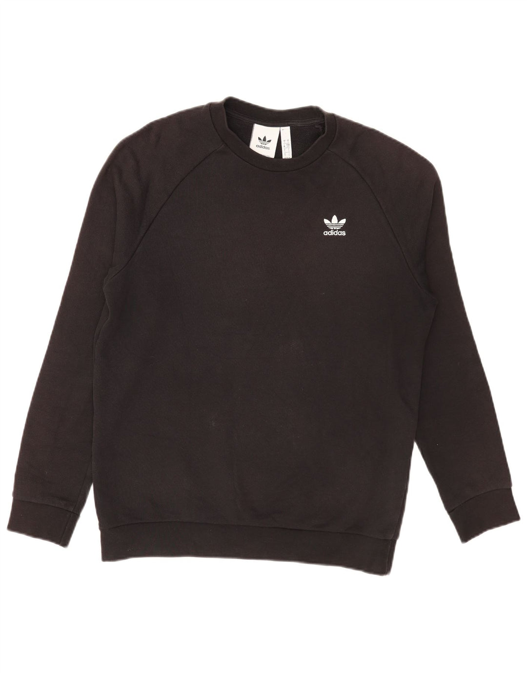 Adidas Sweat-shirt coupe ample pour homme en coton noir Taille S
