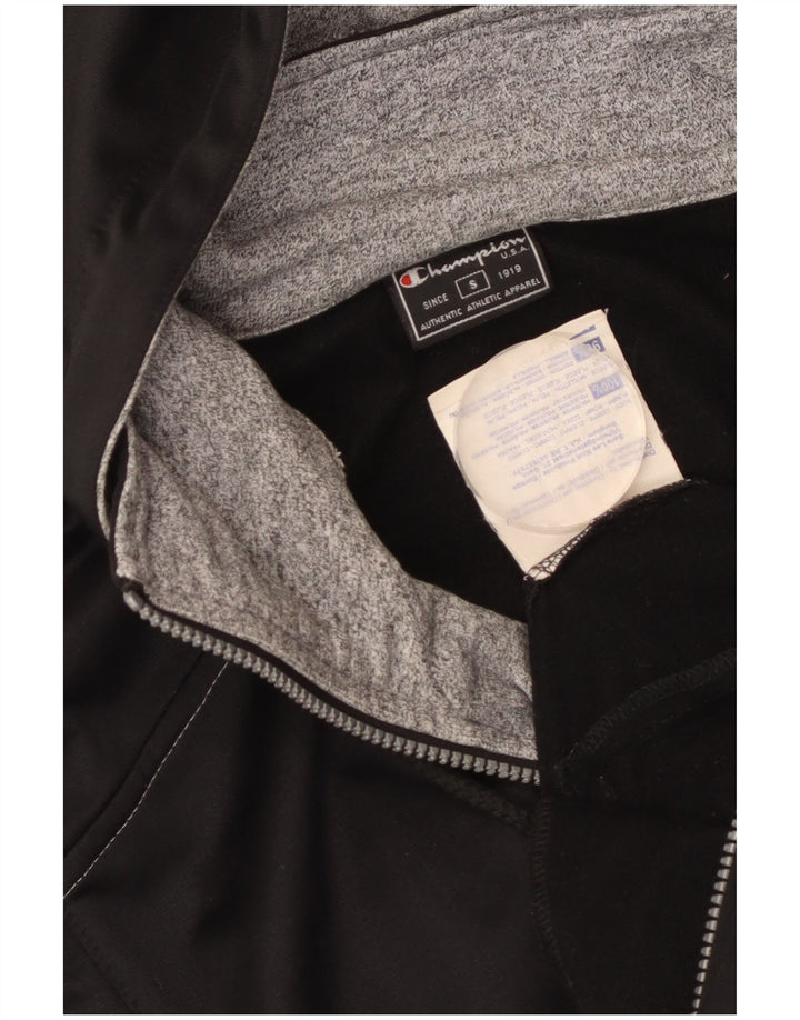 Champion Veste de survêtement à capuche pour homme Small Noir Colorblock Polyester