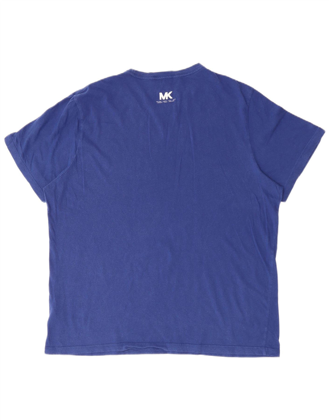 MICHAEL KORS T-Shirt Graphique Homme Top XL Bleu Coton