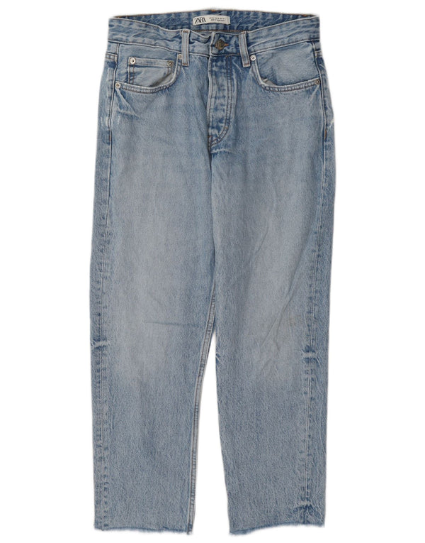 Zara Jean droit homme EU 38 Small W30 L26 bleu coton