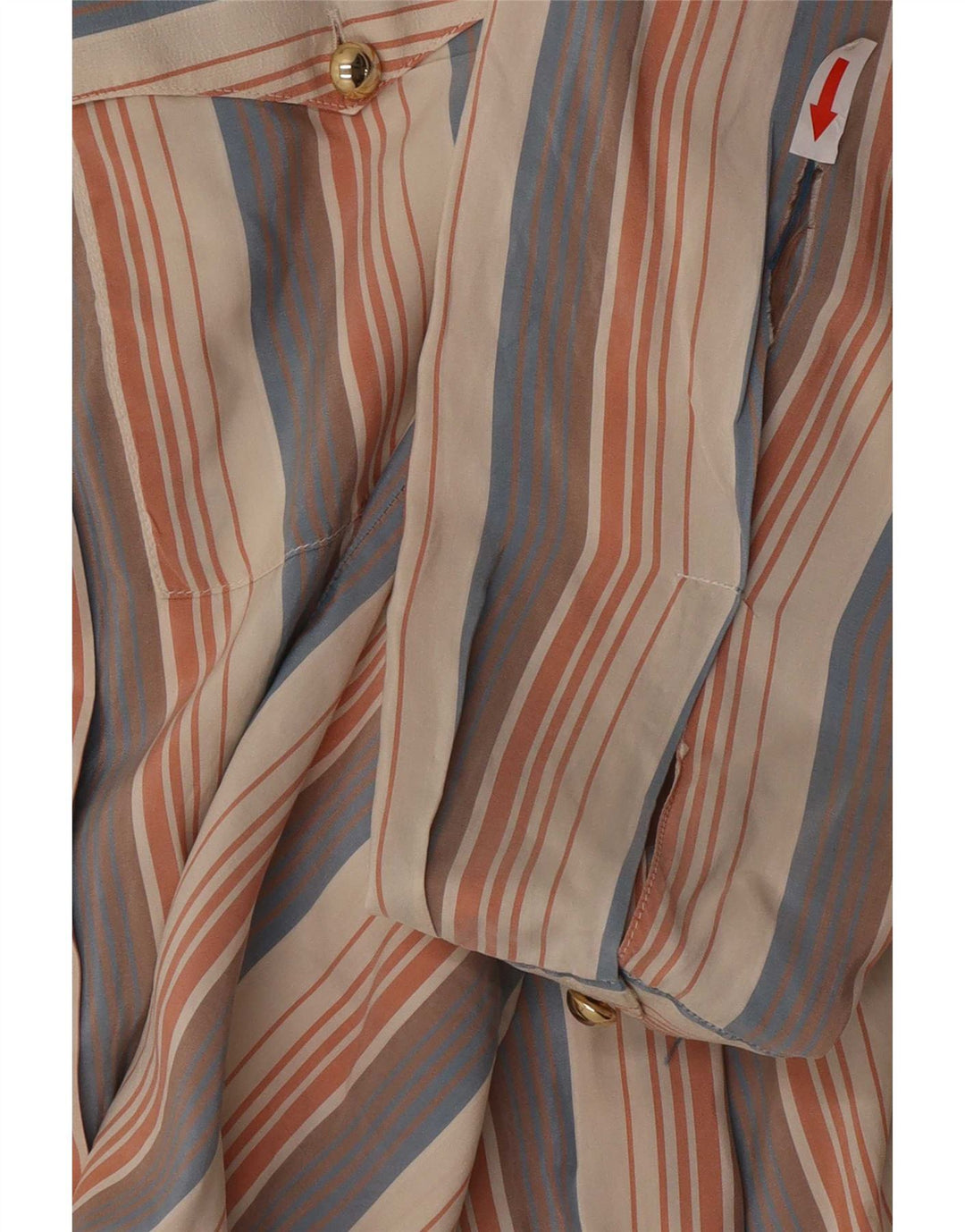Angelo Santagostino Chemise Femme UK 10 Petit Rayé Multicolore