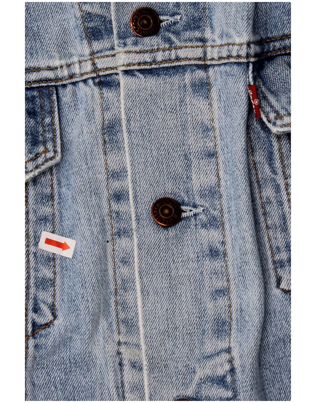 LEVI'S Veste en Jean Homme UK 42 XL Bleu Coton