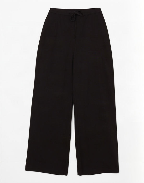 Marks & Spencer Pantalon décontracté taille haute pour femme UK 14 Large W32 L29 Noir