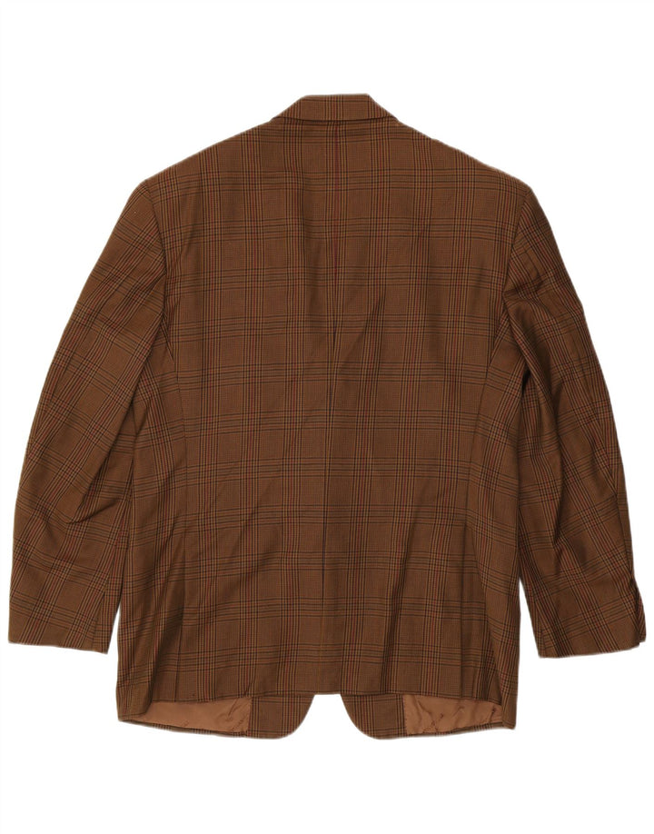 Trussardi Veste Blazer 2 Boutons Homme IT 52 XL Pied De Poule Marron