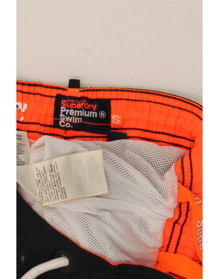 Superdry Short de bain graphique pour femme UK 10 Small Bleu marine Polyester