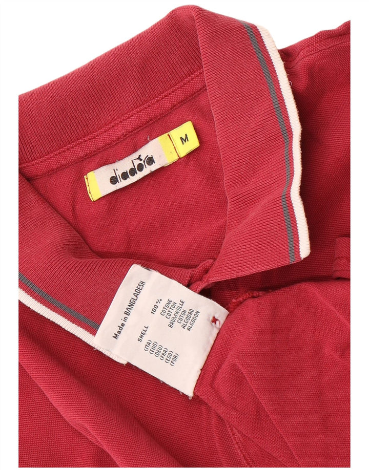 DIADORA Polo Homme Coton Rayé Marron Moyen