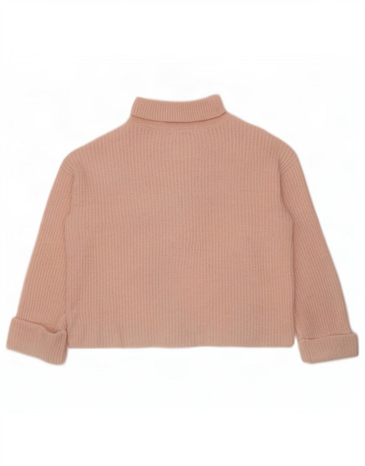 Marks & Spencer Pull surdimensionné à col roulé pour femme UK 14 Rose moyen