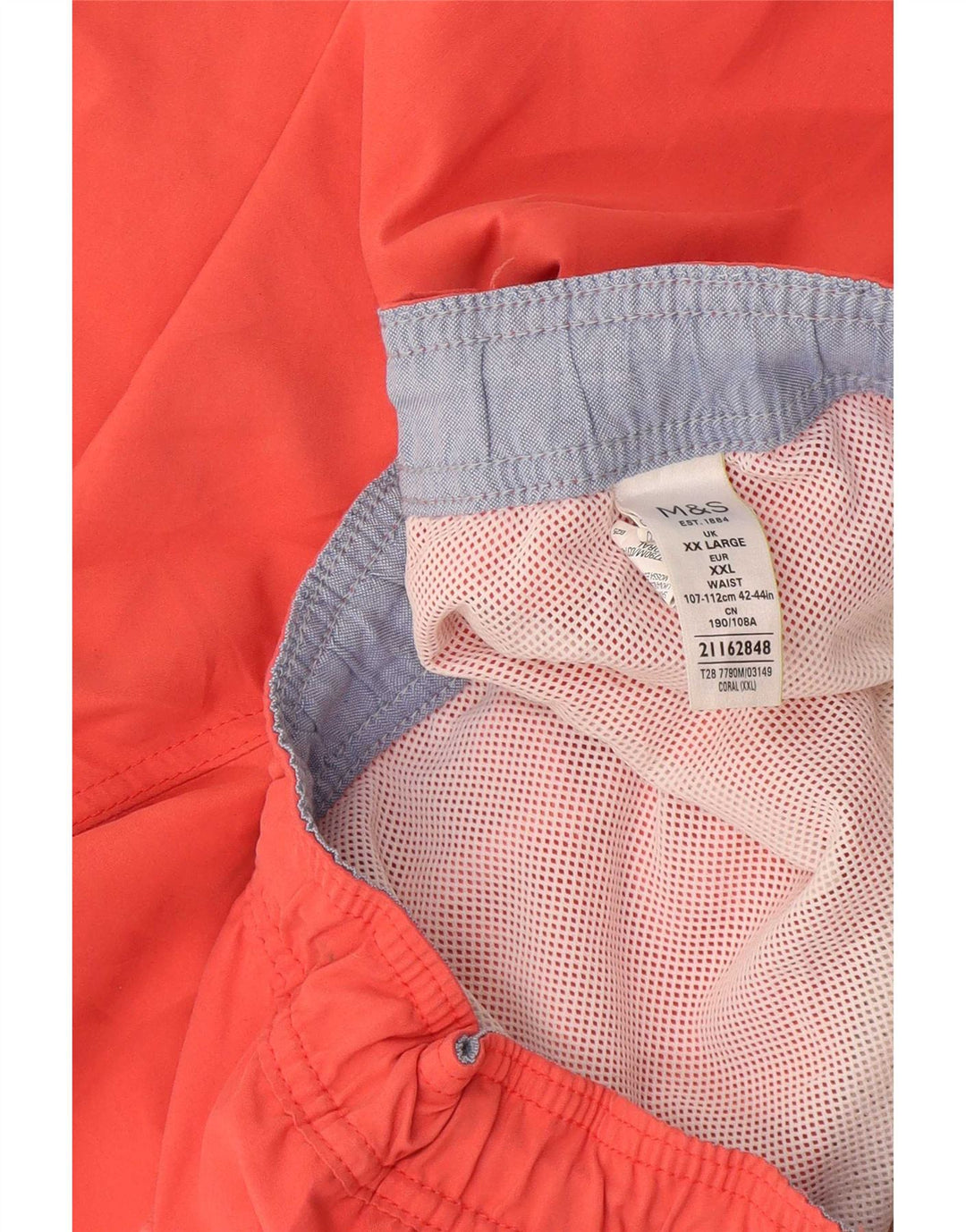 Marks & Spencer Short de bain pour homme 2XL Orange Coton