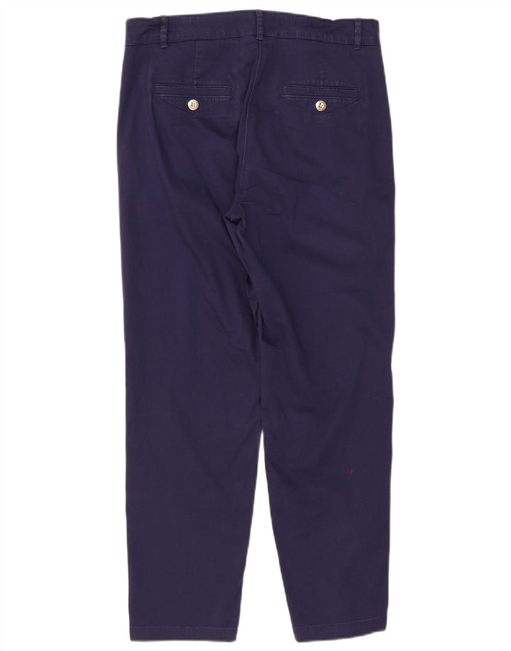 Marks & Spencer Pantalon Chino Femme UK 12 Medium W32 L28 Bleu Marine