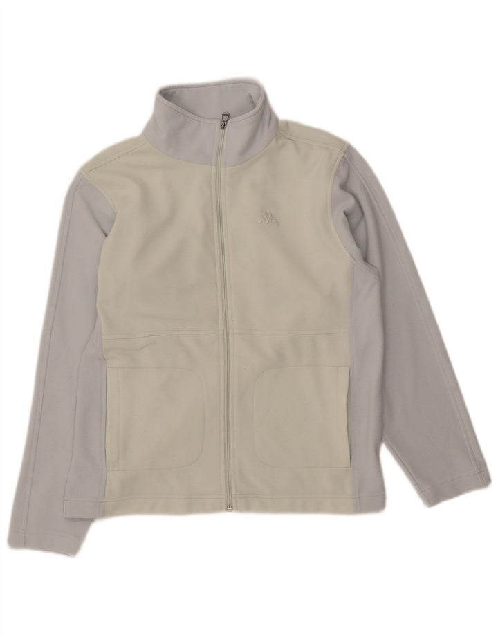 KAPPA Veste de survêtement pour femme UK 14 Medium Off White Colourblock