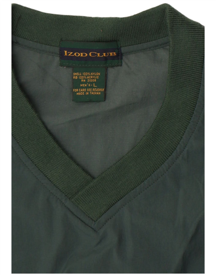 Izod Haut de survêtement pour homme en nylon vert Taille L