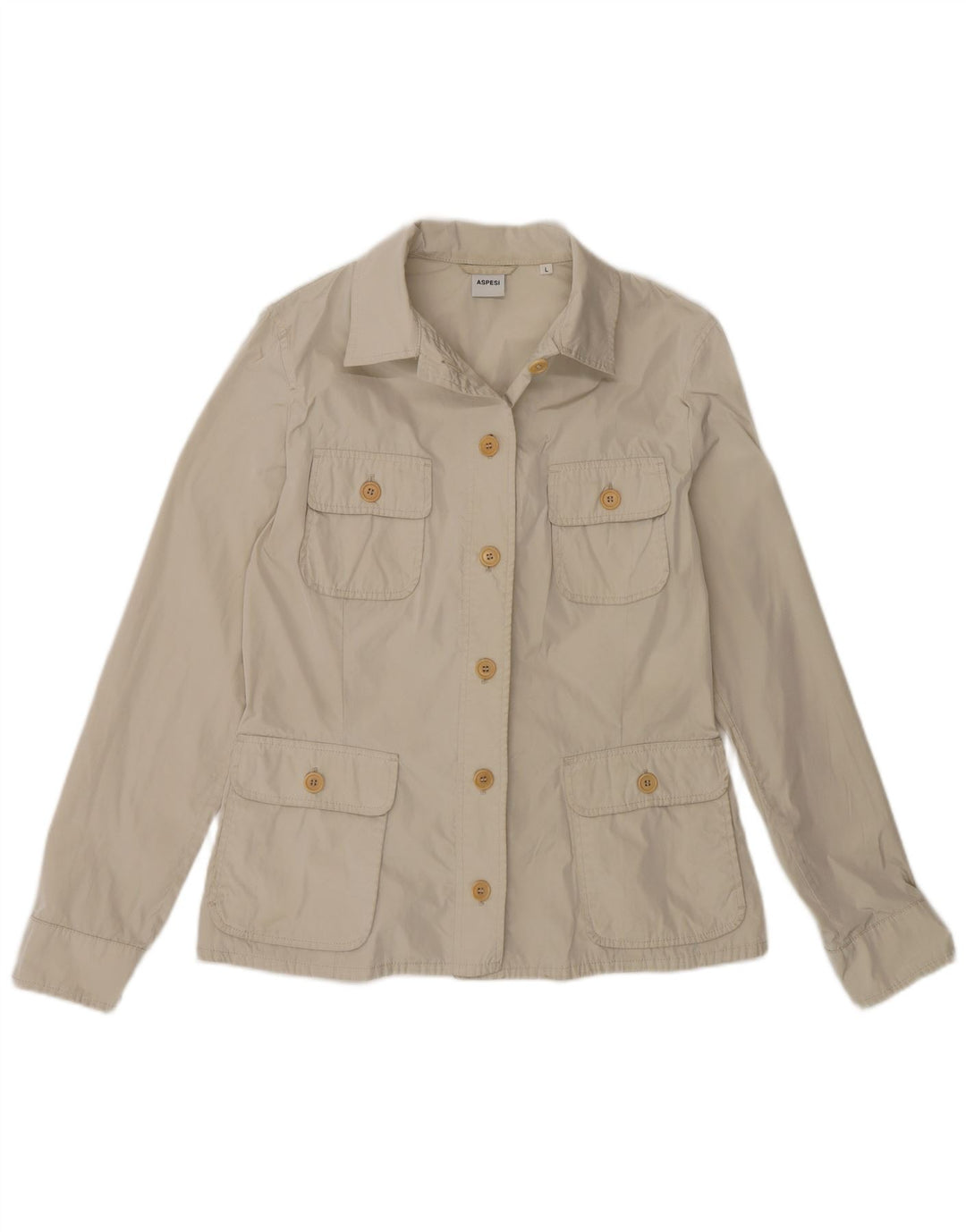 Aspesi Veste utilitaire pour femme UK 14 Large Beige Polyester