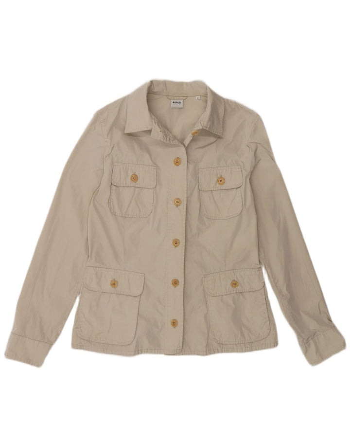 Aspesi Veste utilitaire pour femme UK 14 Large Beige Polyester