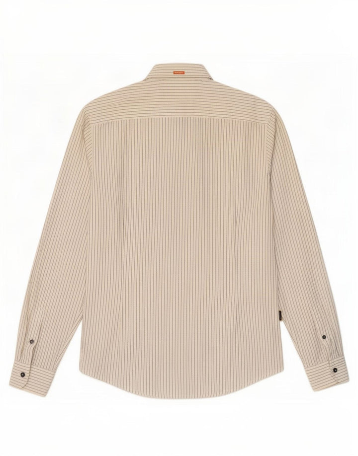 Hugo Boss Chemise Slim Fit en coton à fines rayures blanc moyen